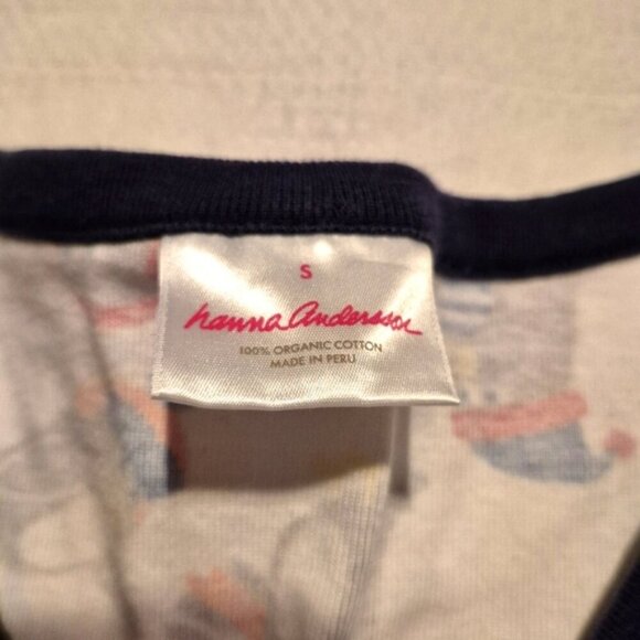 Hanna Andersson women's size Small penguin white pajama top with snaps vguc - Picture 2 of 5